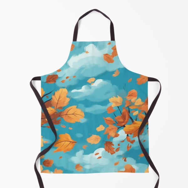 Item preview, Anime-Inspired Autumn: Seamless Pattern of Windblown Leaves in a Bright Sky designed and sold by stateofhuman.