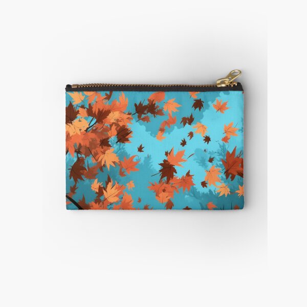 Item preview, Anime-Inspired Autumn var. 2: Seamless Pattern of Windblown Leaves in a Bright Sky designed and sold by stateofhuman.