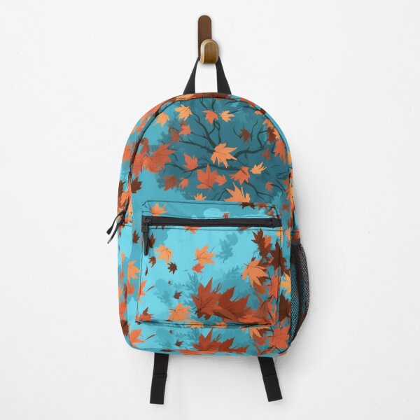 Item preview, Anime-Inspired Autumn var. 2: Seamless Pattern of Windblown Leaves in a Bright Sky designed and sold by stateofhuman.