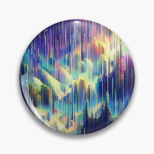 Item preview, Colorful forest in Glitch stripes pattern designed and sold by TomFrontierArt.