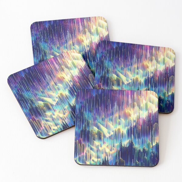 Item preview, Colorful forest in Glitch stripes pattern designed and sold by TomFrontierArt.