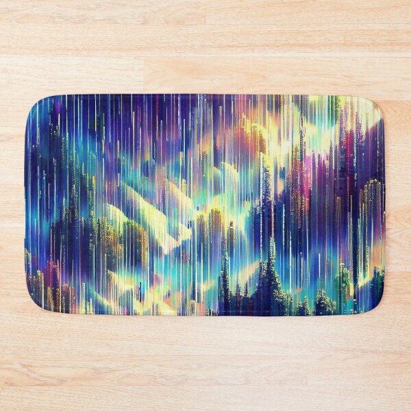 Item preview, Colorful forest in Glitch stripes pattern designed and sold by TomFrontierArt.