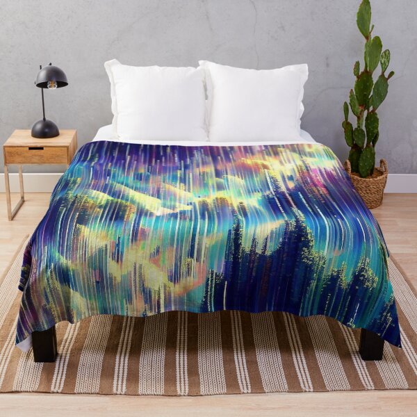 Item preview, Colorful forest in Glitch stripes pattern designed and sold by TomFrontierArt.