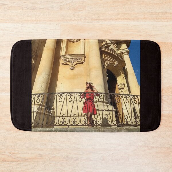 Item preview, A Woman in Red Explores the Baroque of Noto designed and sold by EpicVistas.