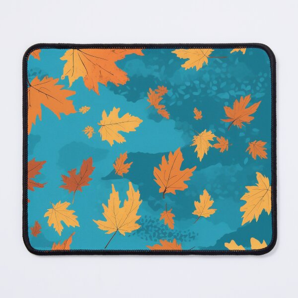 Item preview, Anime-Inspired Autumn var. 3: Seamless Pattern of Windblown Leaves in a Bright Sky designed and sold by stateofhuman.