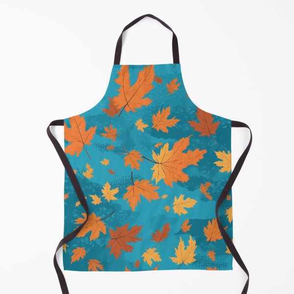 Item preview, Anime-Inspired Autumn var. 3: Seamless Pattern of Windblown Leaves in a Bright Sky designed and sold by stateofhuman.