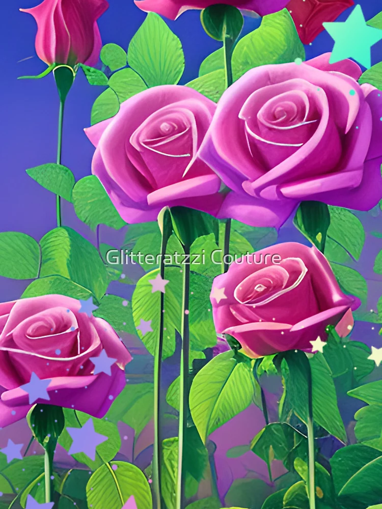 Thumbnail 4 of 4, iPhone Case, Pretty Star Roses designed and sold by Glitteratzzi Couture.