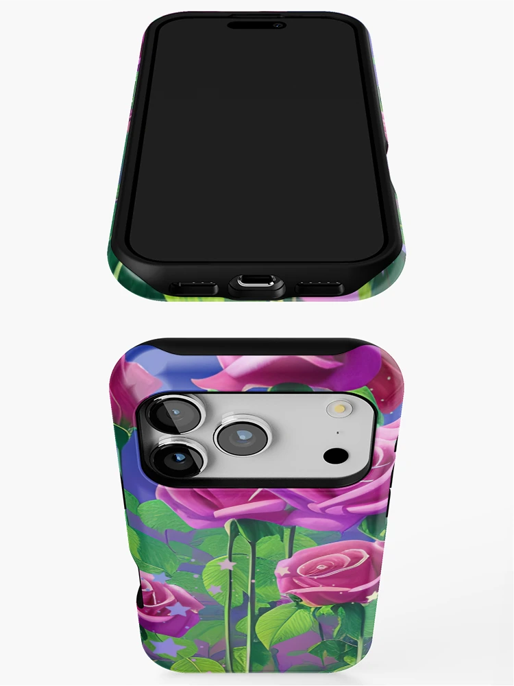 Thumbnail 3 of 4, iPhone Case, Pretty Star Roses designed and sold by Glitteratzzi Couture.