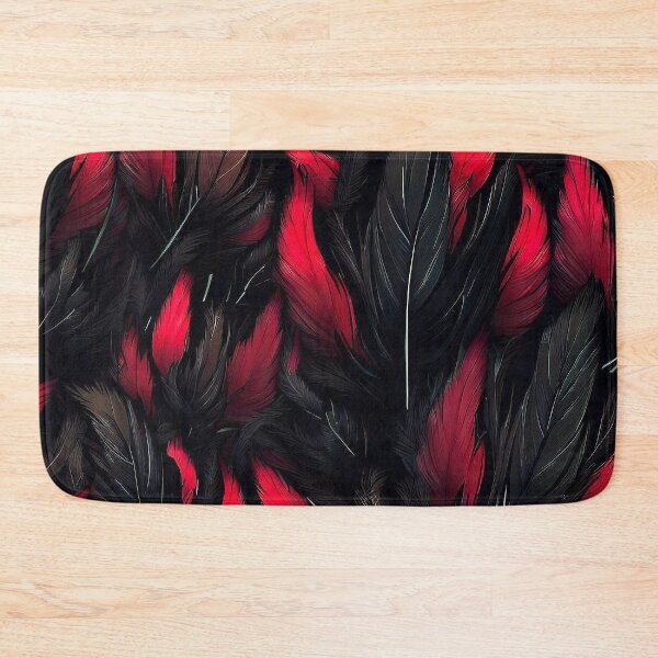 Item preview, Black and red feathers pattern designed and sold by TomFrontierArt.