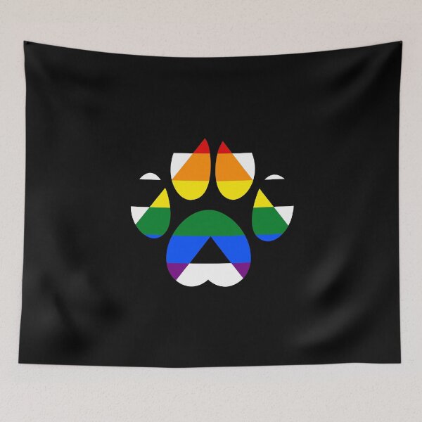 Item preview, Ally Pride LGBT Paw  designed and sold by Teho Tune.