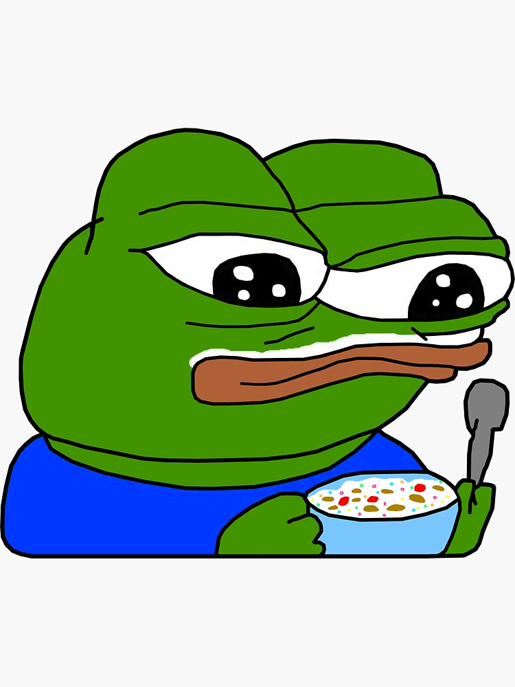 Pepega eating a crayon