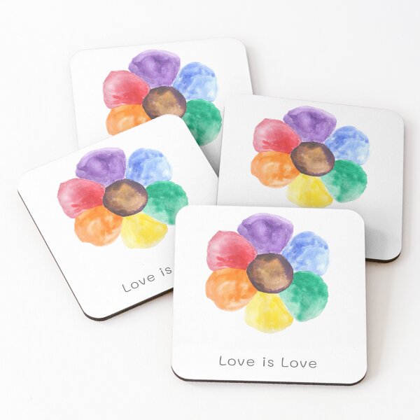 Item preview, LGBT flower love is love  designed and sold by ColorandColor.