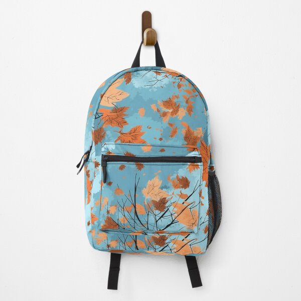 Item preview, Anime-Inspired Autumn var. 6: Seamless Pattern of Windblown Leaves in a Bright Sky designed and sold by stateofhuman.