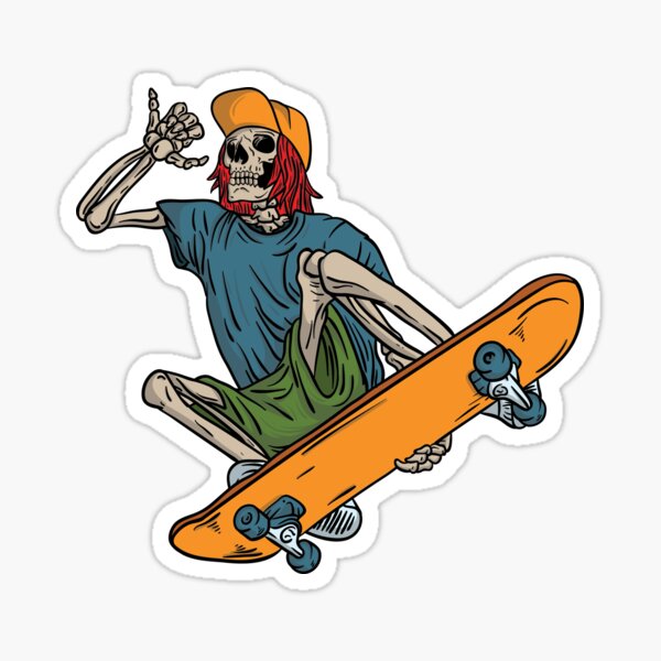 Vista previa del artículo con la obra «Patinaje sobre esqueletos», diseñado y vendido por IvekDesigns.