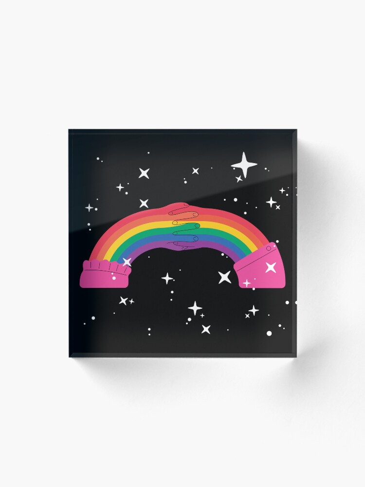 Thumbnail 1 of 5, Acrylic Block, Hand To Hand Pride Month designed and sold by OverDoseDesign.