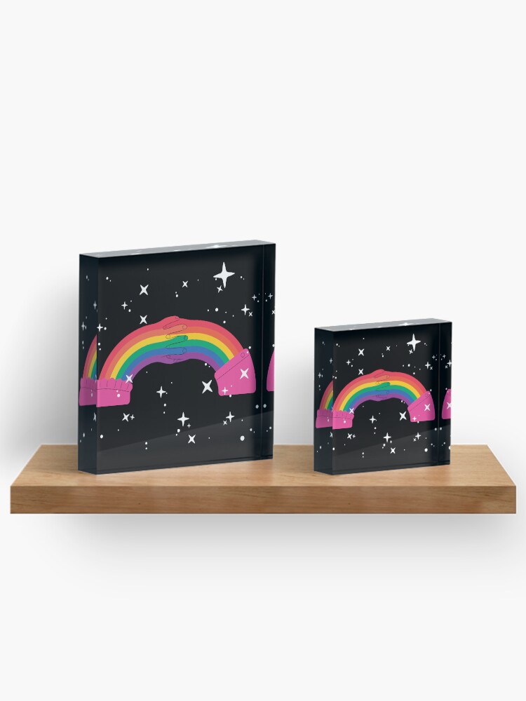 Thumbnail 3 of 5, Acrylic Block, Hand To Hand Pride Month designed and sold by OverDoseDesign.