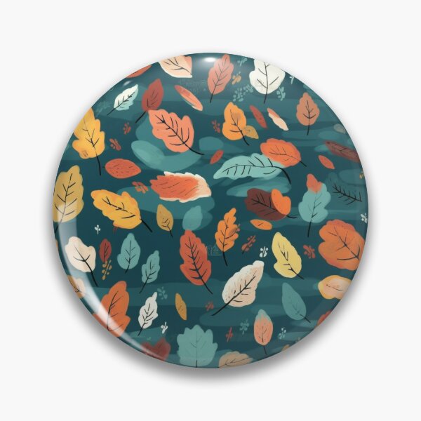 Item preview, Twilight Tones of Autumn var. 3: Seamless Leaf Pattern in Dark Gray/Blue designed and sold by stateofhuman.