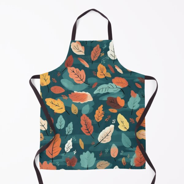 Item preview, Twilight Tones of Autumn var. 3: Seamless Leaf Pattern in Dark Gray/Blue designed and sold by stateofhuman.