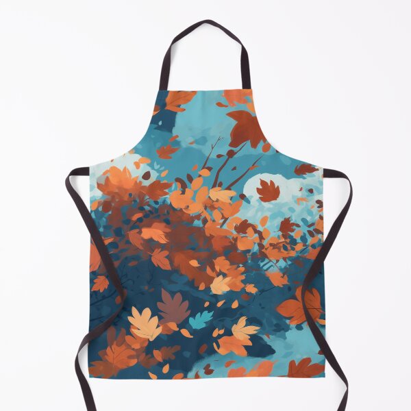 Item preview, Twilight Tones of Autumn var. 4: Seamless Leaf Pattern in Dark Gray/Blue designed and sold by stateofhuman.