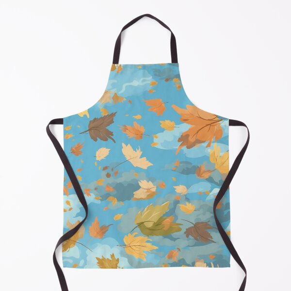 Item preview, Anime-Inspired Autumn var. 5: Seamless Pattern of Windblown Leaves in a Bright Sky designed and sold by stateofhuman.