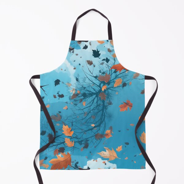 Item preview, Anime-Inspired Autumn var. 7: Seamless Pattern of Windblown Leaves in a Bright Sky designed and sold by stateofhuman.