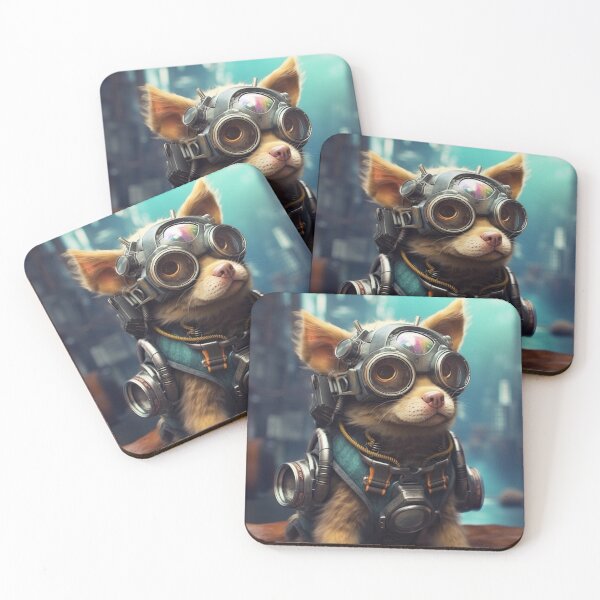 Item preview, cyberpunk dieselpunk dog designed and sold by nolutsch.