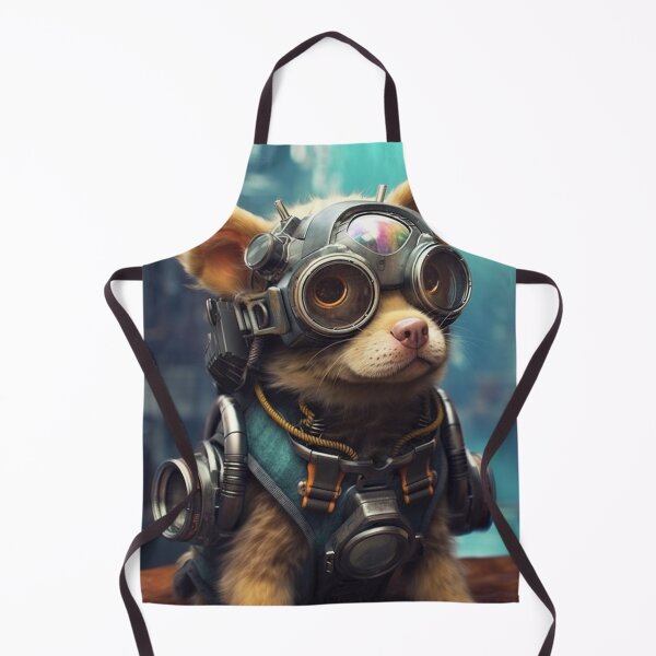 Item preview, cyberpunk dieselpunk dog designed and sold by nolutsch.