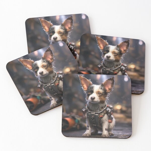 Item preview, cyberpunk dieselpunk dog designed and sold by nolutsch.