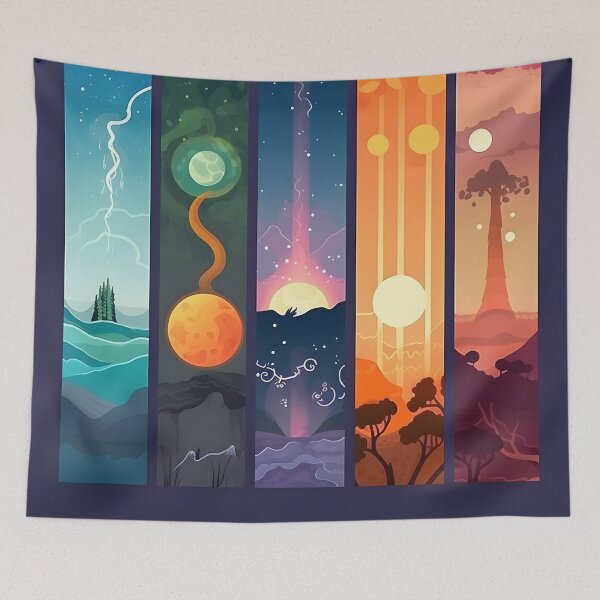Item preview, Five ELEMENTS abstract imagination Classic designed and sold by DaytoNightCo.