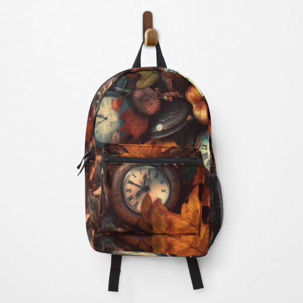 Item preview, "Reflections on Autumn: Steampunk-inspired Timepiece Among Fall Leaves " designed and sold by stateofhuman.