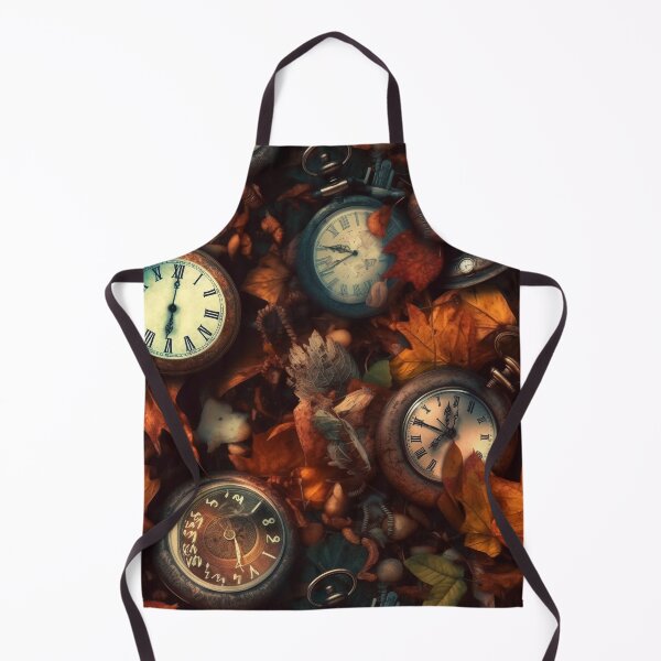 Item preview, "Reflections on Autumn: Steampunk-inspired Timepiece Among Fall Leaves " designed and sold by stateofhuman.