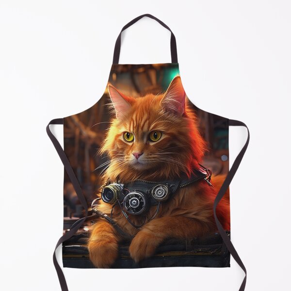 Item preview, cyberpunk dieselpunk cat designed and sold by nolutsch.