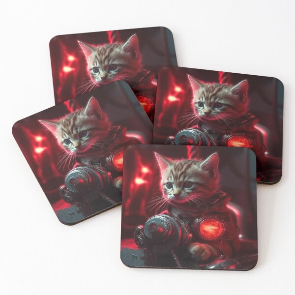 Item preview, cyberpunk dieselpunk cat designed and sold by nolutsch.