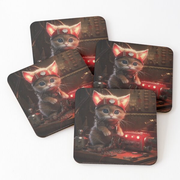 Item preview, cyberpunk dieselpunk cat designed and sold by nolutsch.
