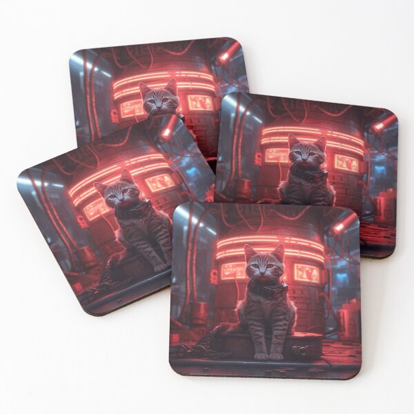 Item preview, cyberpunk dieselpunk cat designed and sold by nolutsch.