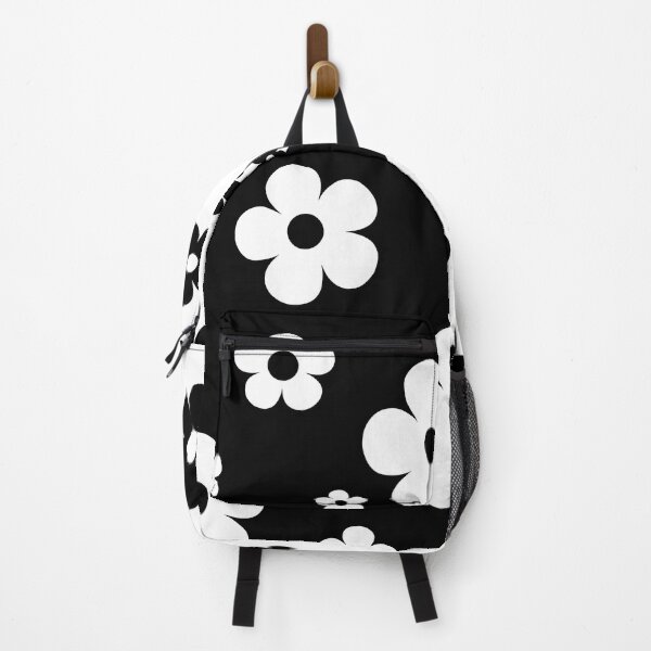 Artikelvorschau, 60er Jahre Retro Pop Kleine Blumen in Schwarz und Weiß entworfen und verkauft von MellowCat.
