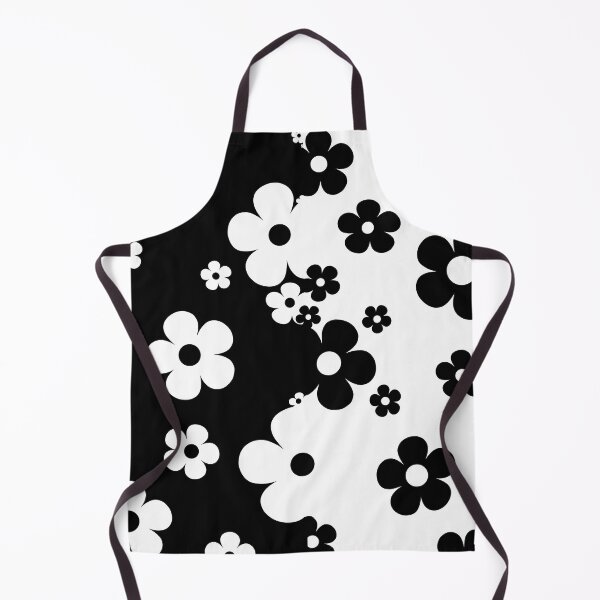 Item preview, 60's Retro Pop Small Flowers in Black and White designed and sold by MellowCat.