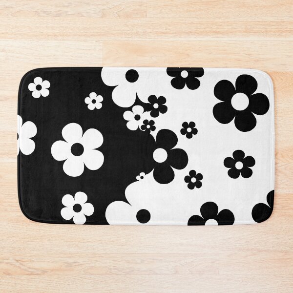 Item preview, 60's Retro Pop Small Flowers in Black and White designed and sold by MellowCat.