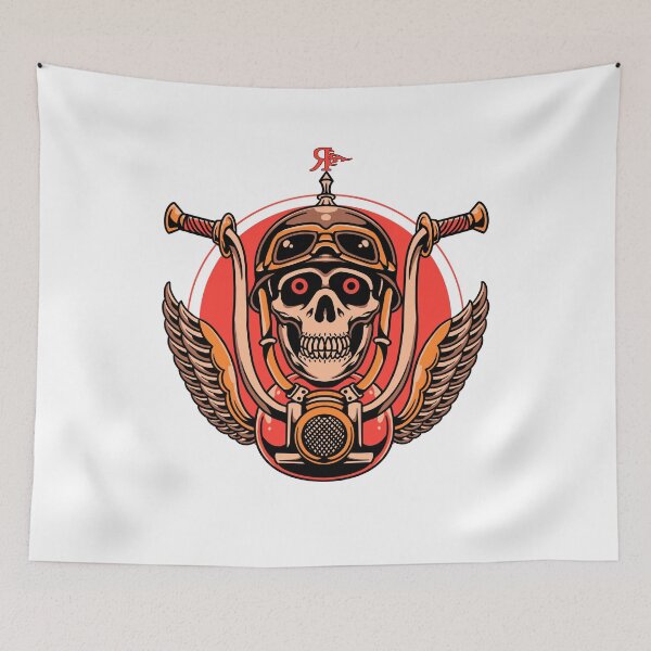 Aperçu de l'œuvre ROGUE SKULL BIKER TATOUAGE GRAFFITI ART créée et vendue par Rogueclothes.
