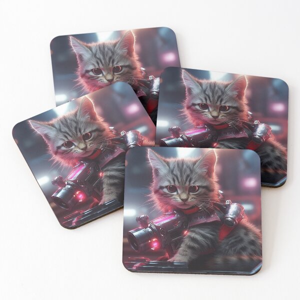 Item preview, cyberpunk dieselpunk cat designed and sold by nolutsch.