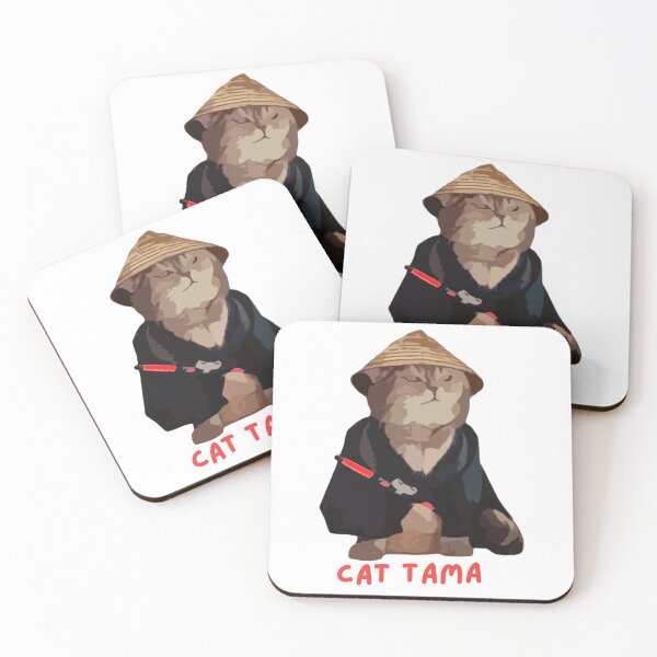 Item preview, Japanese Samurai Cat Tama Design  designed and sold by Harsh  Katariya.