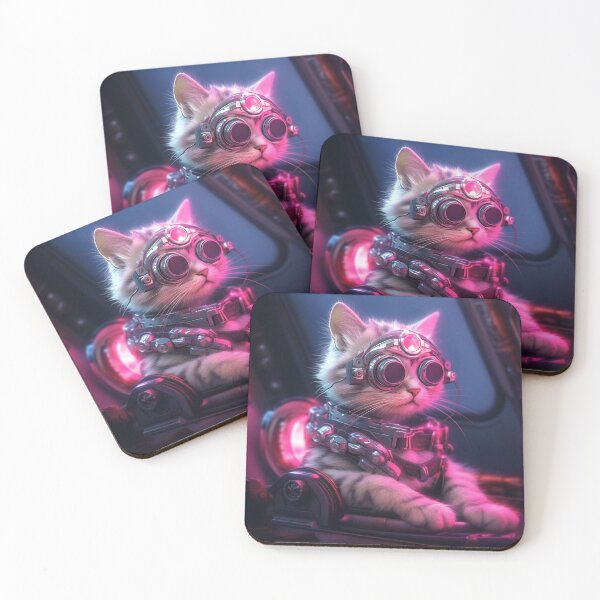 Item preview, cyberpunk dieselpunk cat designed and sold by nolutsch.