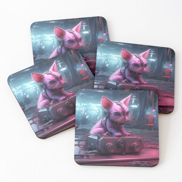 Item preview, cyberpunk dieselpunk cat designed and sold by nolutsch.