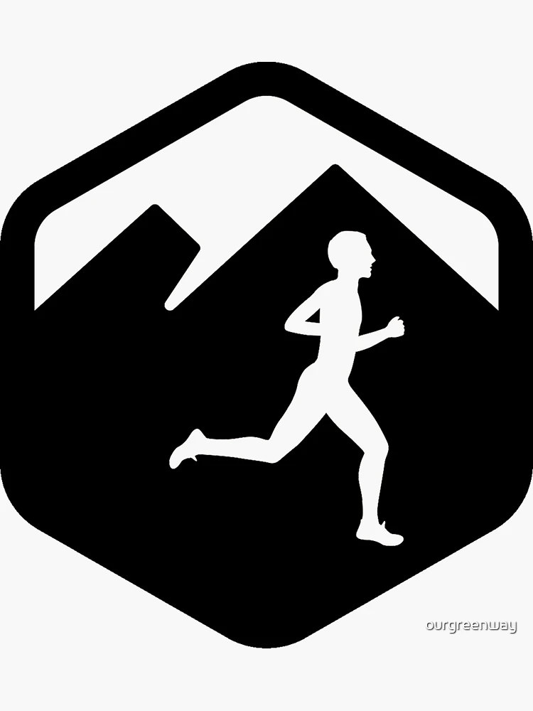 Trail runner doing trail running logo