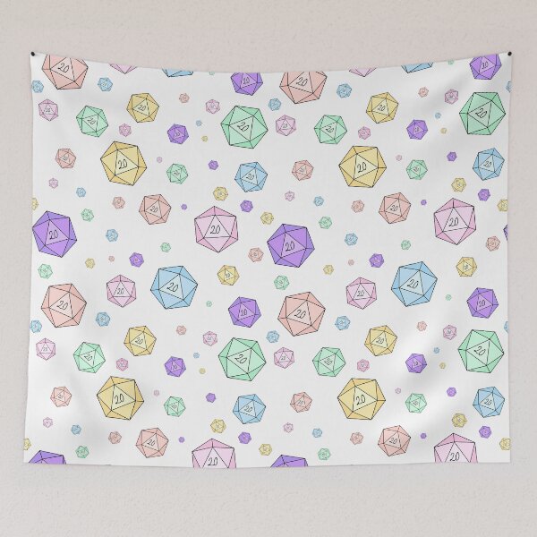 Item preview, Pastel D20 Dice Pattern Nat 20 designed and sold by AMHKorni.