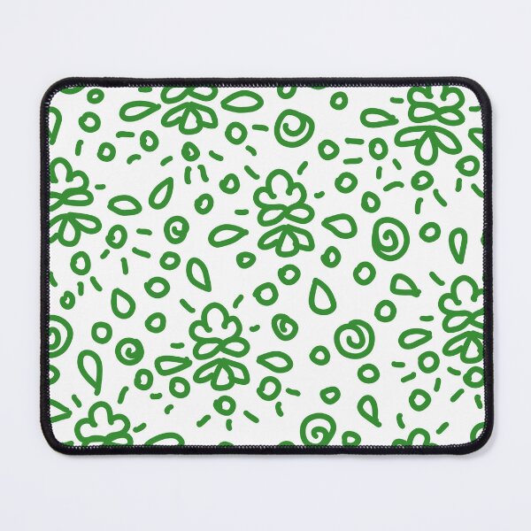 Item preview, Green flora pattern designed and sold by bananacrafts.