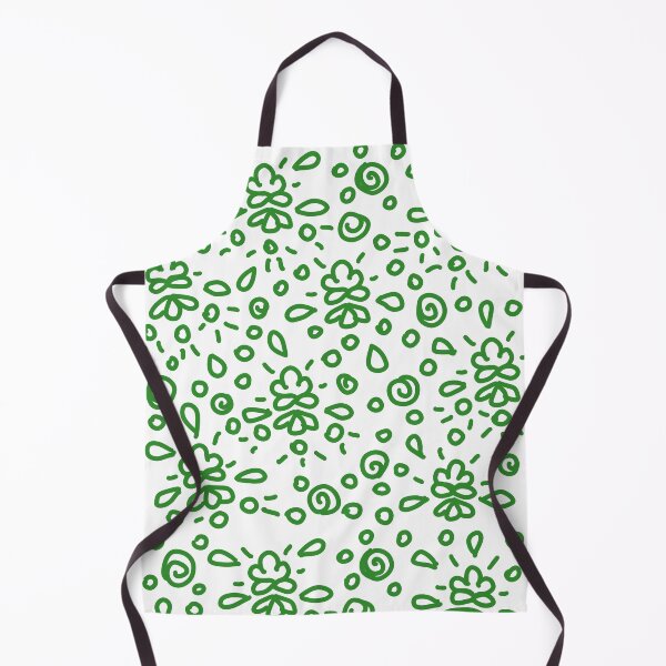 Item preview, Green flora pattern designed and sold by bananacrafts.
