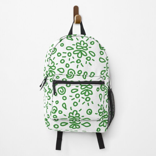 Item preview, Green flora pattern designed and sold by bananacrafts.