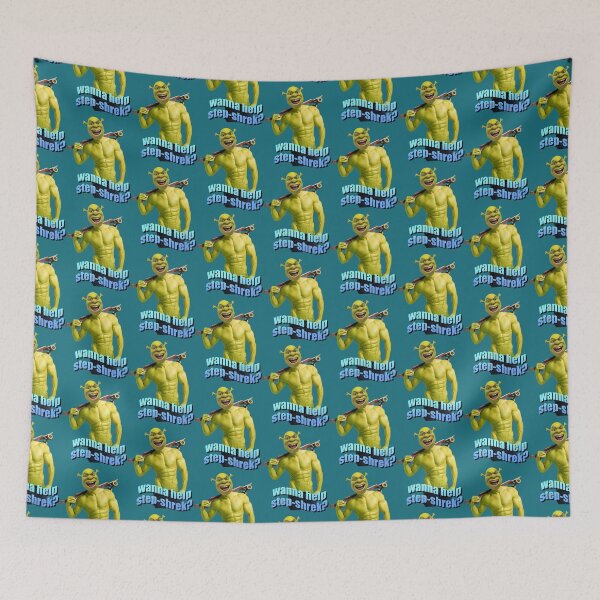 Item preview, Step-Shrek Is Asking for Help Shrek Cursed Meme designed and sold by FrittsAseel0.