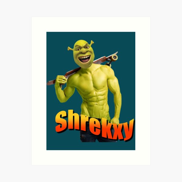 Shrek Flexing meme | Art Print